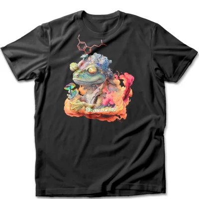 Consciously altered, psychedelic design of bufo