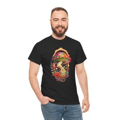 magic mushroom with psychedelic colors