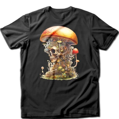 Mushroom skull t-shirt